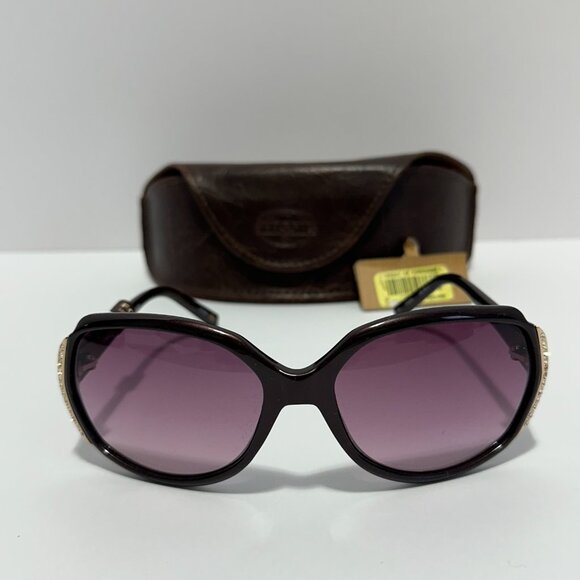 NWT _ FOSSIL Black Acetate with Crystals Frame Women's Sunglasses - Picture 5 of 5